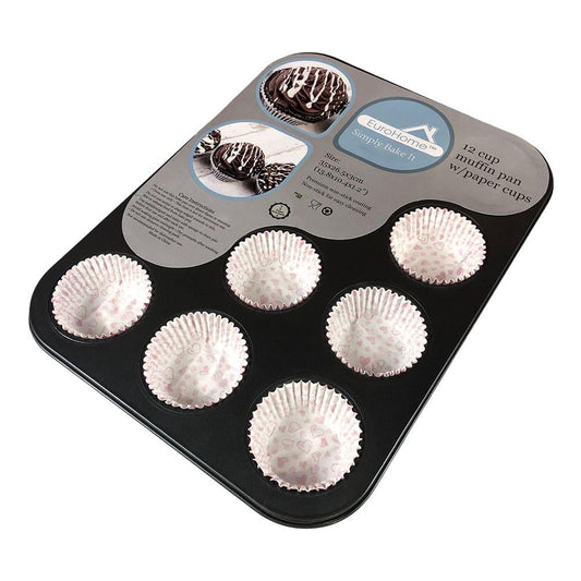 Molde de Cupcake Euro Home Para 12 Unidades
