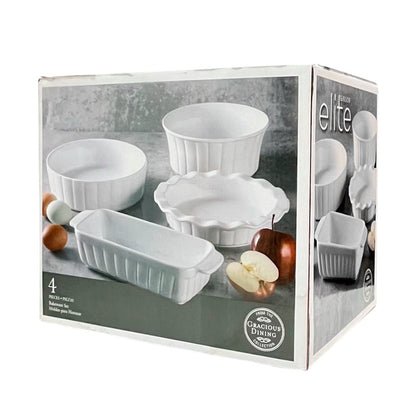 Molde Para Repostería De Cerámica 4 Piezas Blanco Gibson Elite - Gibson - Titan.com.pa - 085081548481