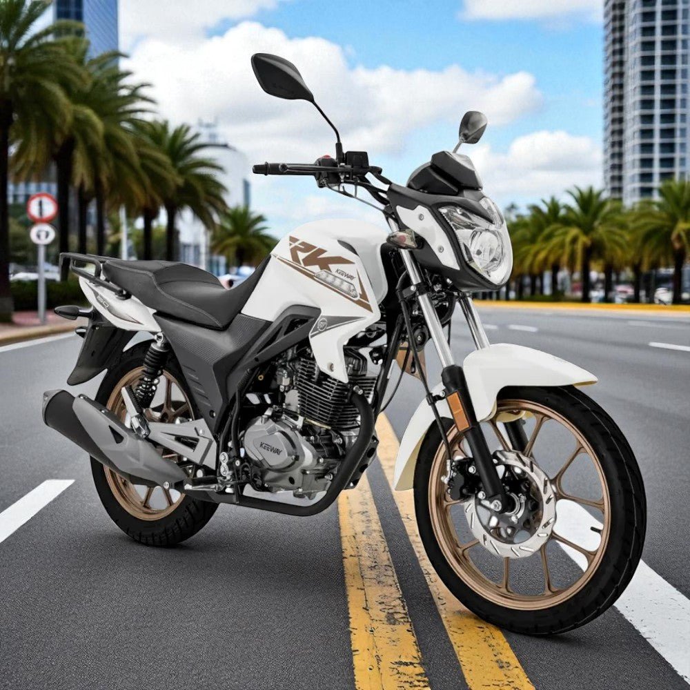 Moto Keeway RK 150CC / Motor Monocilindro / Carburador 2 Válvulas / Blanco - Keeway - Titan.com.pa - 2150110054627