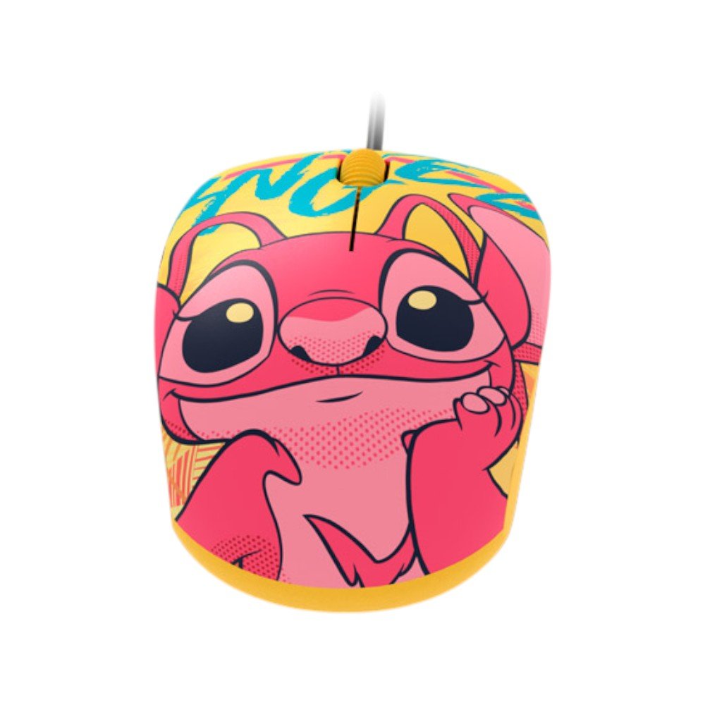 Mouse con cable Xtech Stitch amarillo, compacto y USB plug & play. Desplazamiento suave y diseño divertido para tu escritorio. En Titán Panamá.
