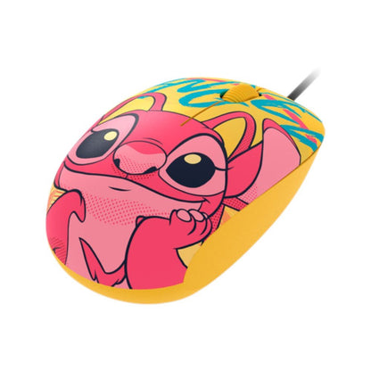 Mouse con cable Xtech Stitch amarillo, compacto y USB plug & play. Desplazamiento suave y diseño divertido para tu escritorio. En Titán Panamá.