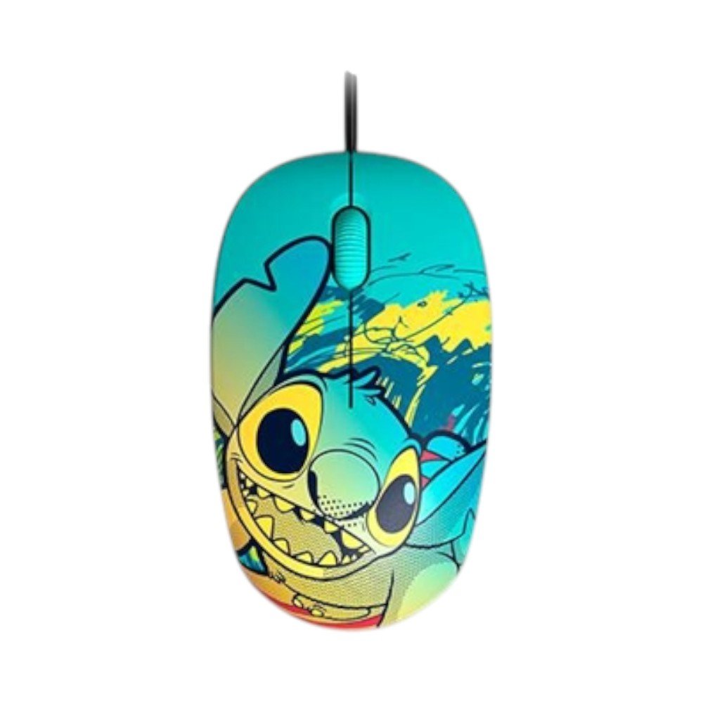 Mouse con cable Xtech Edición Disney Stitch Blue. Conexión USB, diseño ergonómico y respuesta rápida. Perfecto para oficina, hogar o estudio. En Titán Panamá
