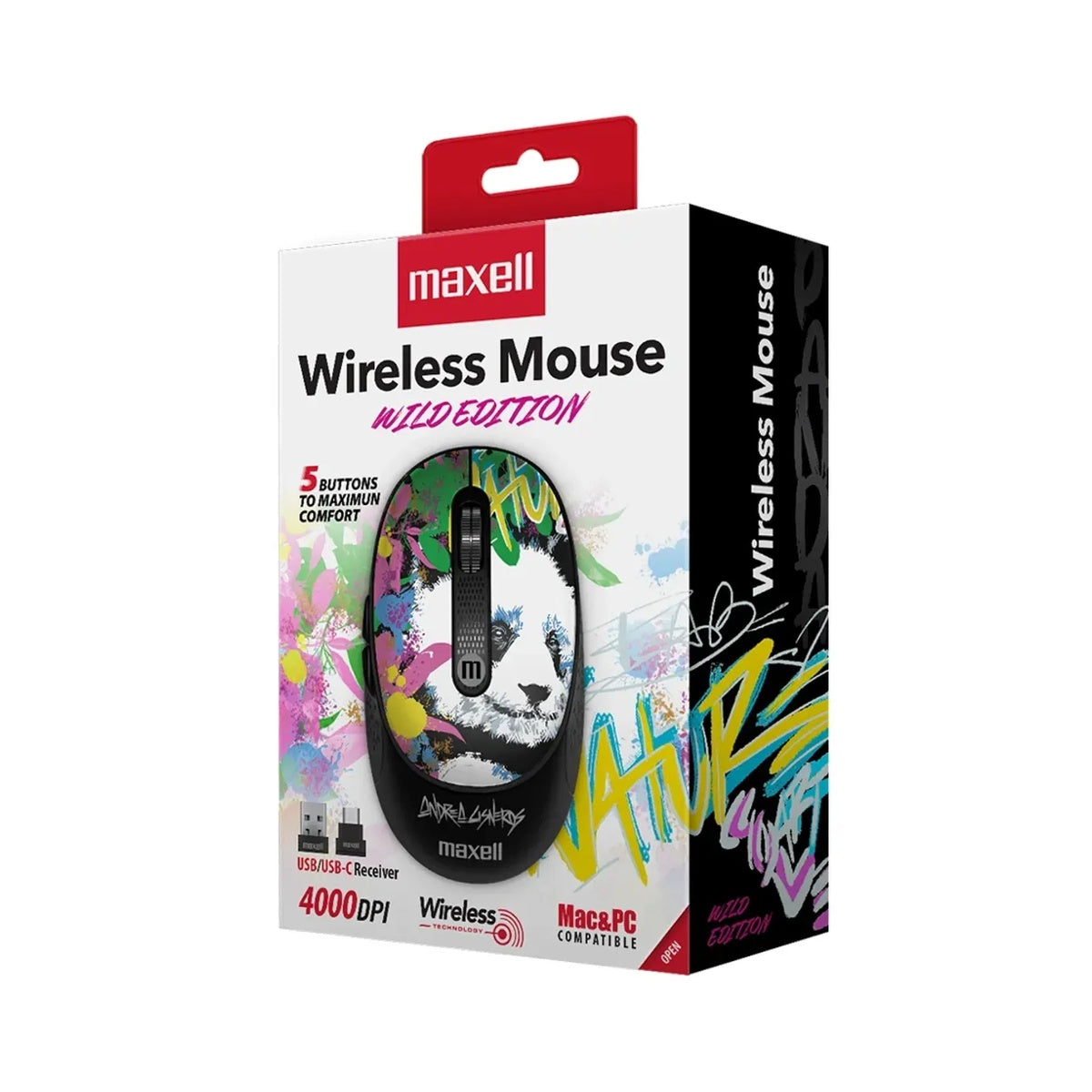 Mouse Inalámbrico Maxell MOWL-320 Panda - MAXELL - 11016156