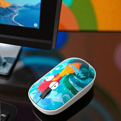 Mouse inalámbrico Moana 2 y alfombrilla temática Disney. Comodidad, precisión y diseño oceánico para tu escritorio. En Titán Panamá.