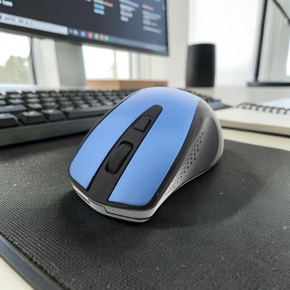Mouse Óptico Inalámbrico X-Tech Azul - X-TECH - Titan.com.pa - 798302230576