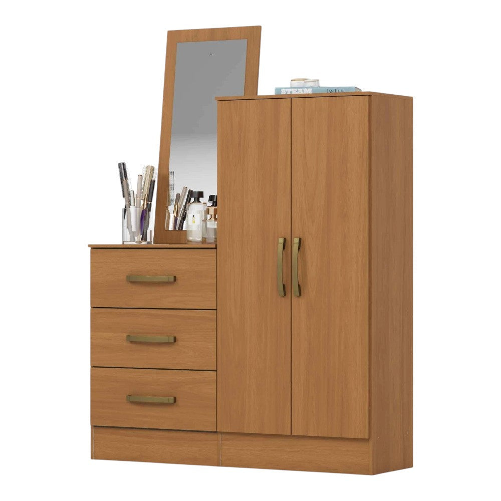 Cómoda HENN Cinamomo de 2 puertas y 3 cajones