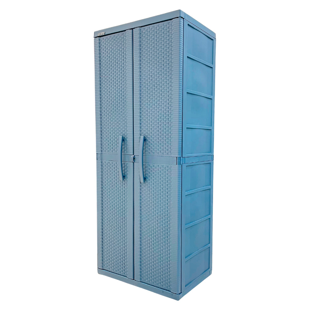 Armario Grande Rattan Rimax / Azul Petróleo