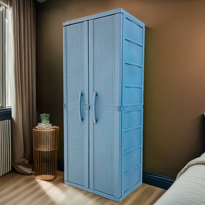 Armario Grande Rattan Rimax / Azul Petróleo