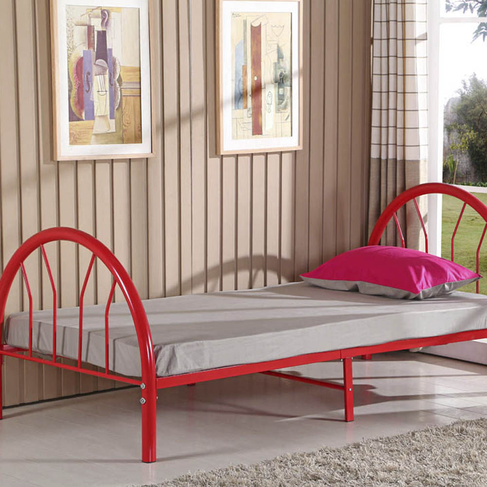 Cama Twin Elements Furniture Roja De Metal