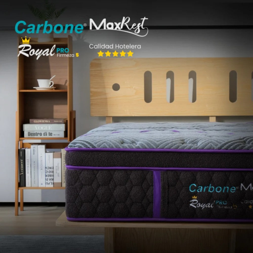 Colchón Queen Carbone / Royal 5 Star / Al Vacío Max Rest