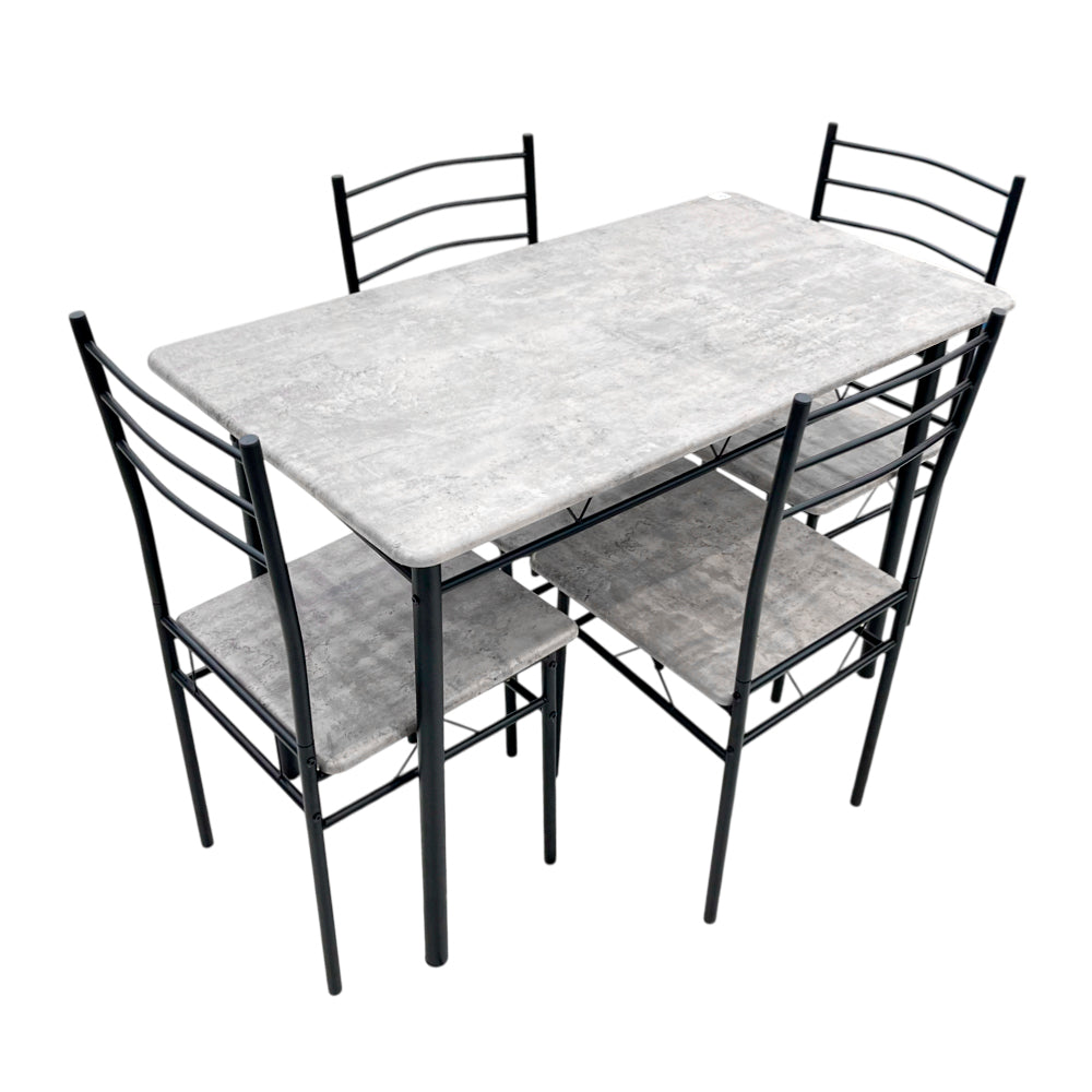 Comedor MDF 4 Puestos Elements Furniture - Marble Grey