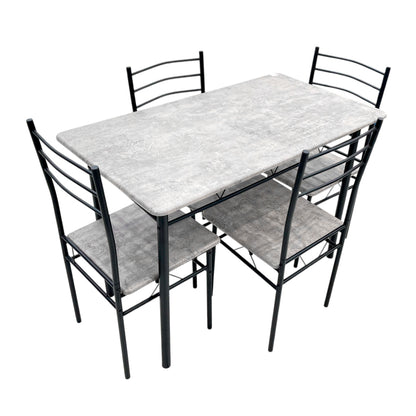Comedor MDF 4 Puestos Elements Furniture - Marble Grey