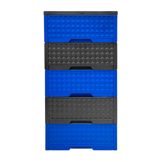 Gavetero Moderno Plastek 5 Gavetas / Plástico / Azul-Gris