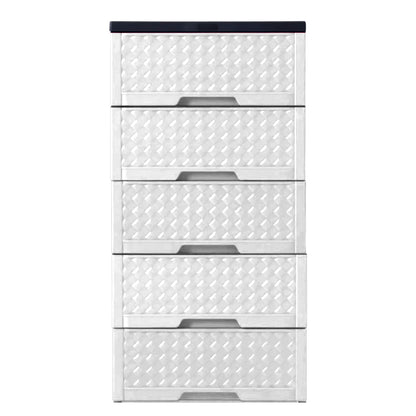 Gavetero Moderno Plastek 5 Gavetas / Plástico / Blanco