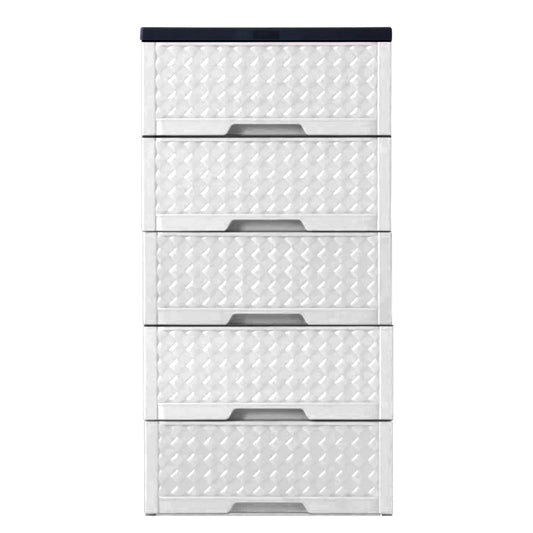 Gavetero Moderno Plastek 5 Gavetas / Plástico / Blanco