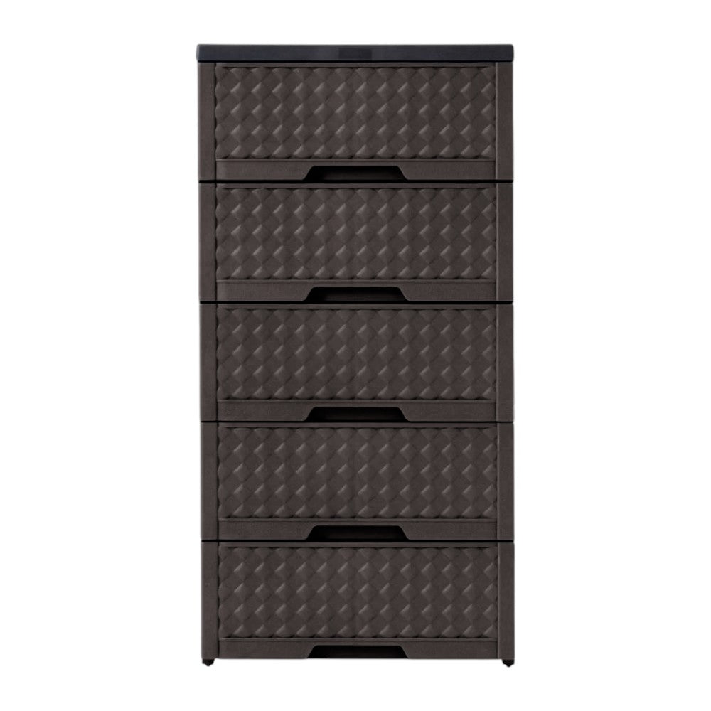 Gavetero Moderno Plastek 5 Gavetas / Plástico / Cafe Oscuro