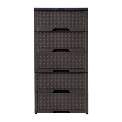 Gavetero Moderno Plastek 5 Gavetas / Plástico / Cafe Oscuro