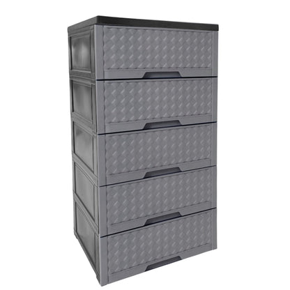 Gavetero Moderno Plastek 5 Gavetas / Gris