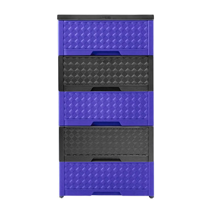 Gavetero Moderno Plastek 5 Gavetas / Plástico / Morado-Gris
