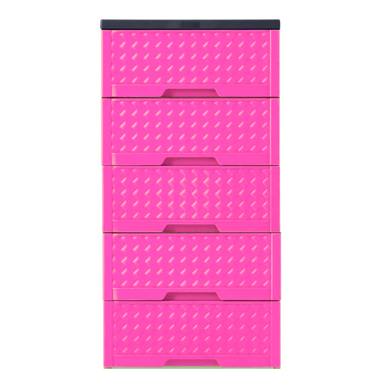 Gavetero Moderno Plastek 5 Gavetas / Rosado