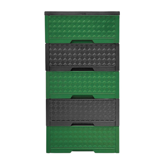 Gavetero Moderno Plastek 5 Gavetas / Plástico / Verde-Gris