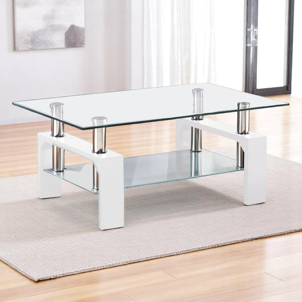 Mesa de Centro Elements Furtniture Vidrio Transparente 1