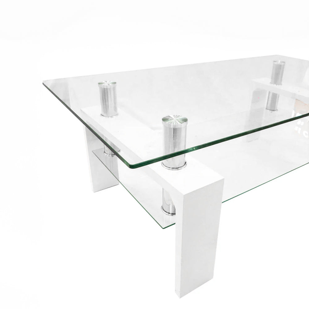 Mesa de Centro Elements Furtniture Vidrio Transparente 1