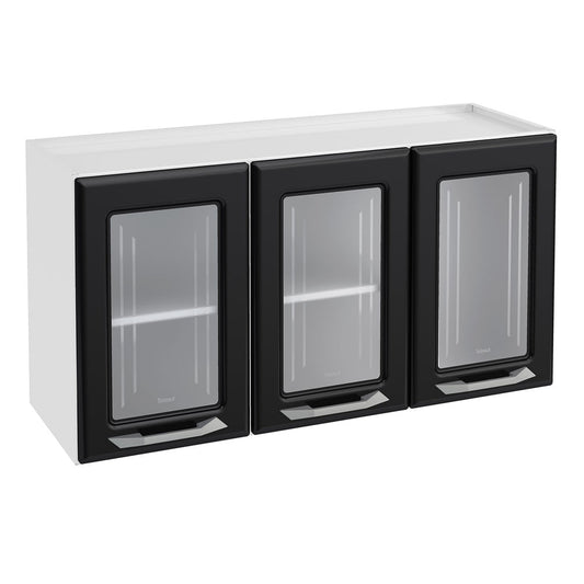 Mueble Para Cocina Aereo Telasul 3 Puertas de Vidrio 105 cm x 29 cm x 55 cm
