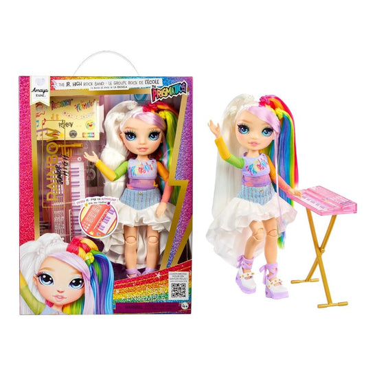 Muñeca Amaya 9” La Banda De Rock De La Escuela - Rainbow High