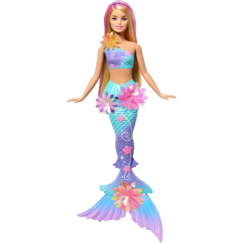 Muñeca Barbie Mermaid Magic Flowers con accesorios