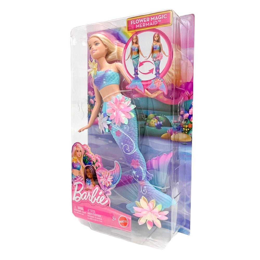 Muñeca Barbie Mermaid Magic Flowers con accesorios