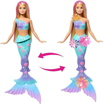 Muñeca Barbie Mermaid Magic Flowers con accesorios
