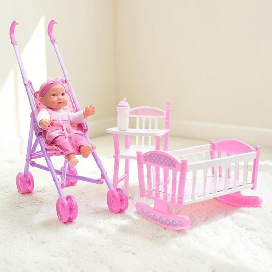 Muñeca Bebé con Cuna - Silla - Coche / Star Toys - Star Toys - Titan.com.pa - 2100000042968