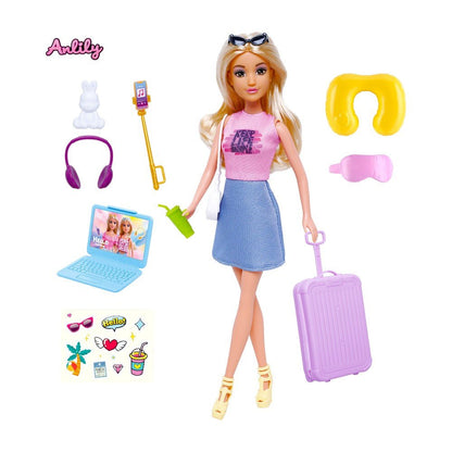 Muñeca Fashion Viajera con Accesorios / Anlily - Anlily - Titan.com.pa - 2100000162109