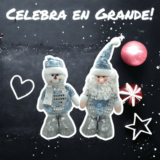 Muñeco de Pie Miro Christmas 33 Cm Celeste/Plateado Surtido