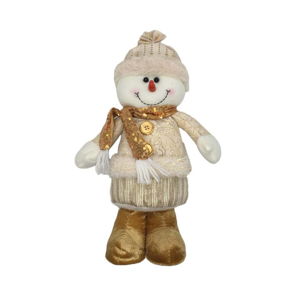 Muñeco de Pie Miro Christmas 35 Cm Blanco/Dorado
