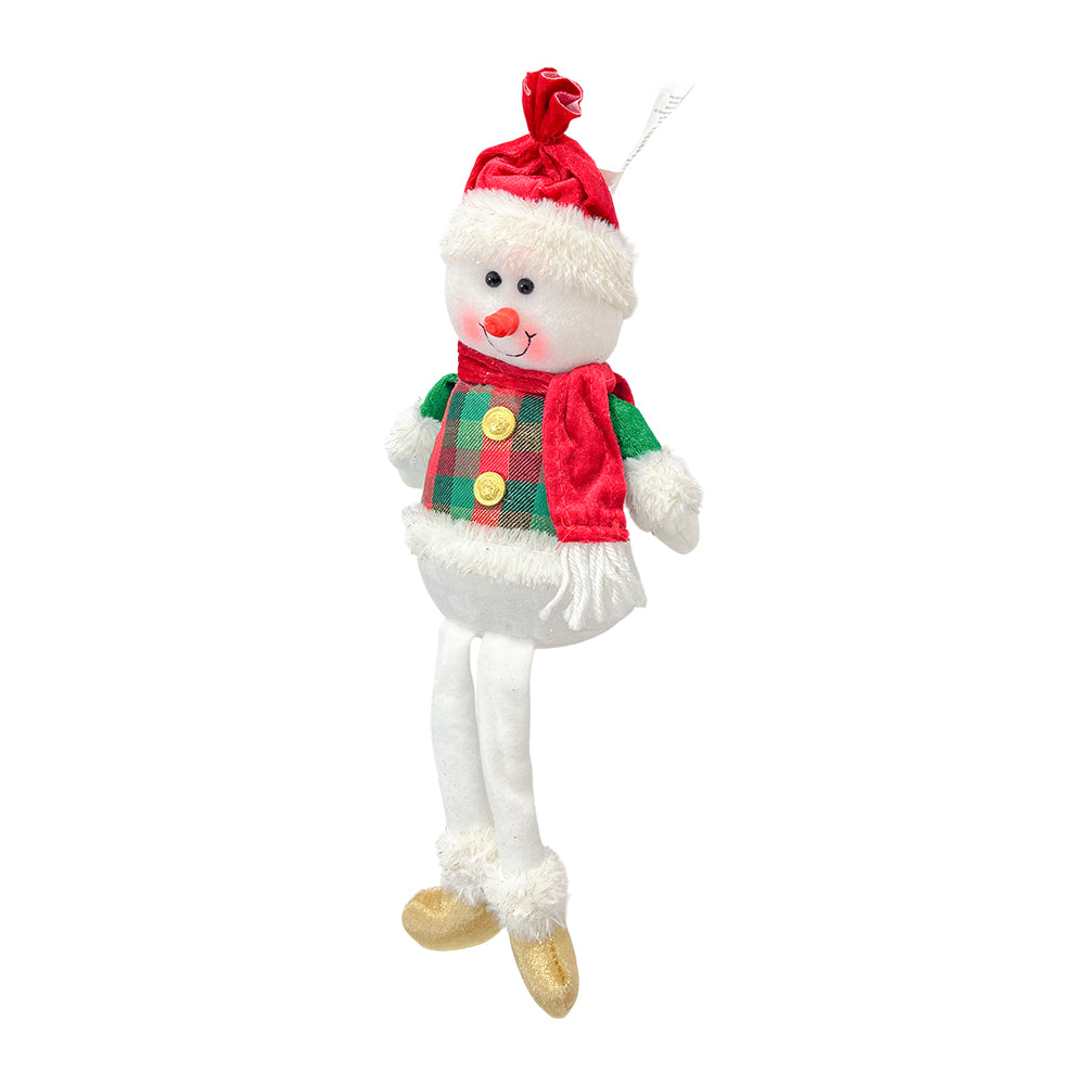 Hombre de Nieve Pierna Larga 46 cm / Christmas Elegance