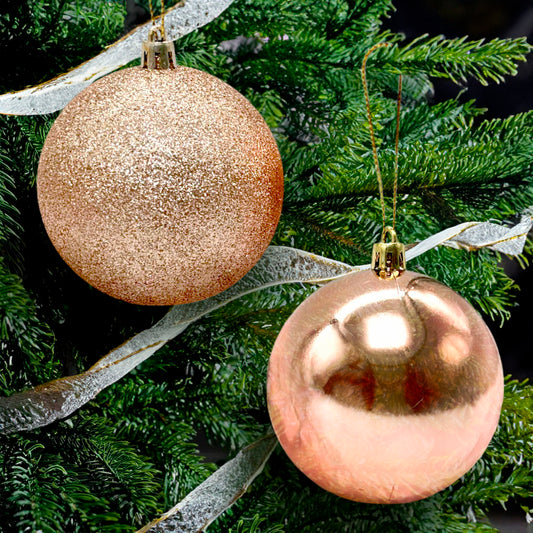 Bolas Navideñas Maranelo Christmas 6 Piezas / 8Cm / Rose-Gold