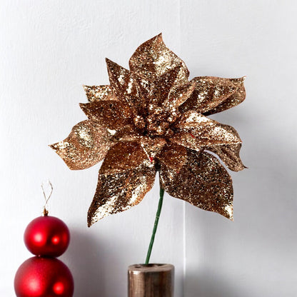 Flor Navideña Poinsettia 22 Cm Rose