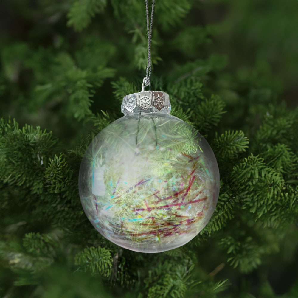 Bola Lisa Navideña Christmas Elegance de 8Cm / Iridescence Tinsel