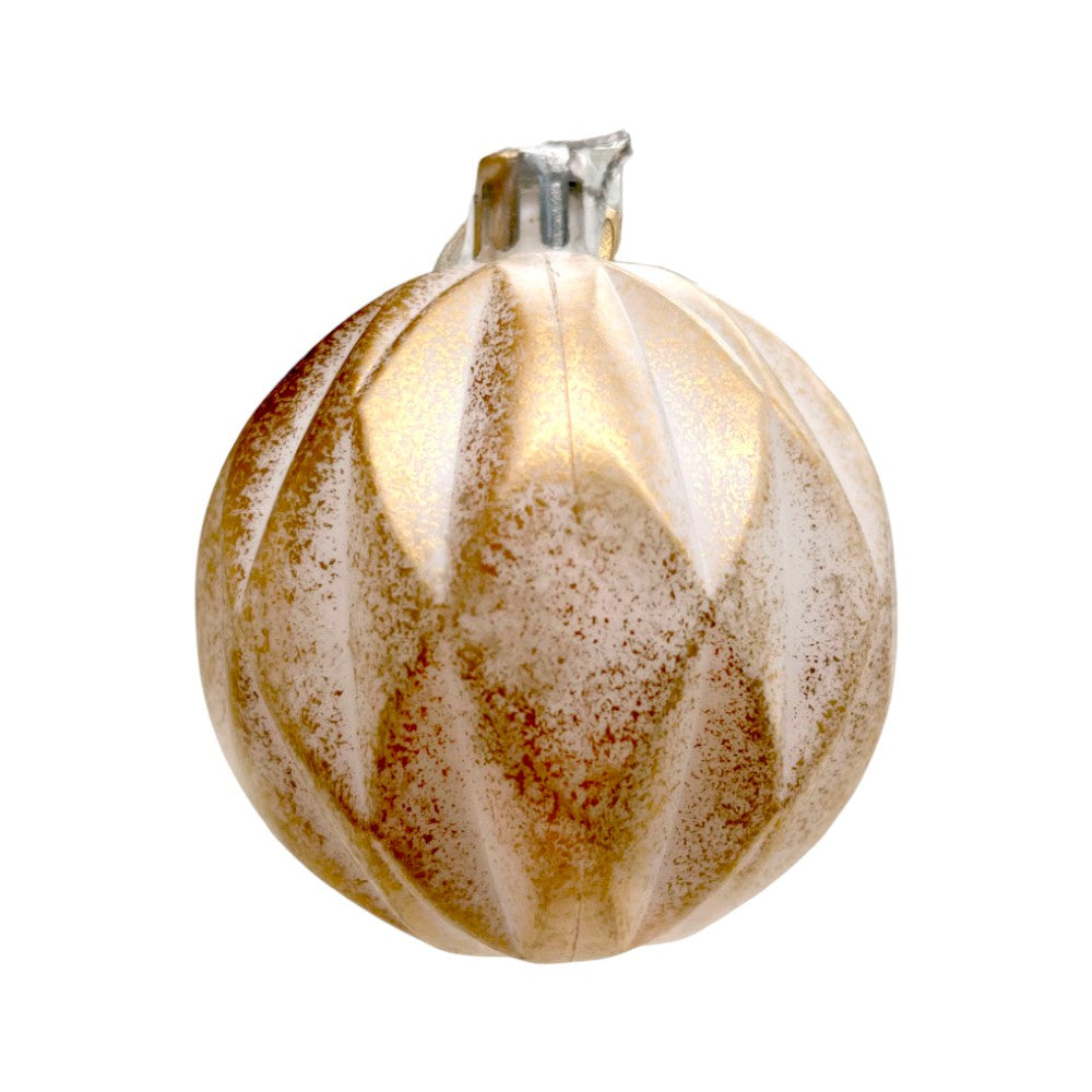 Bolas Navideñas Christmas Elegance de 6Cm / 3 Piezas / Dorado-Blanco