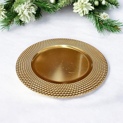 Plato Decorativo 30 Cm Dorado Montefiori Christmas
