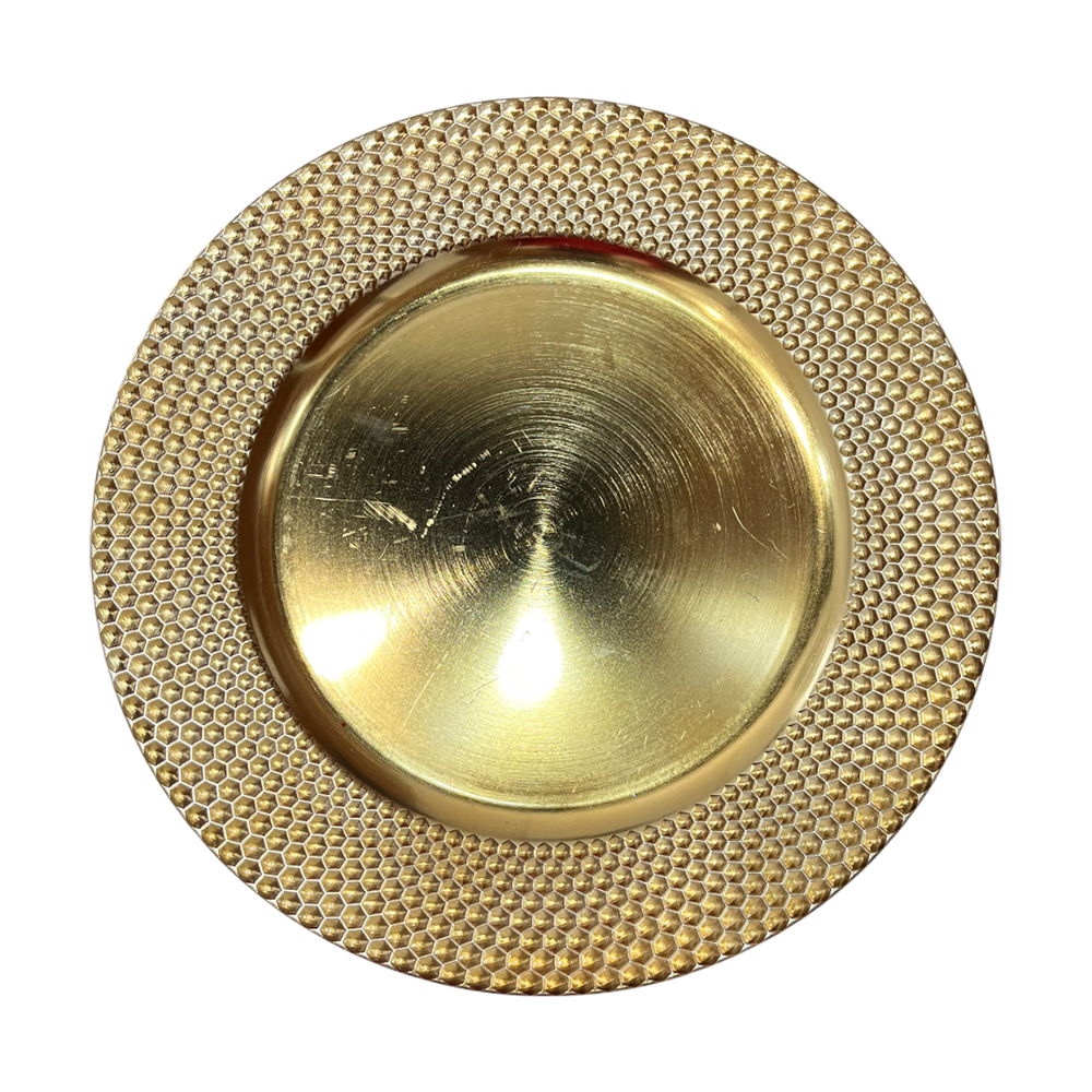 Plato Decorativo 30 Cm Dorado Montefiori Christmas