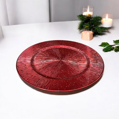 Plato Decorativo 30 Cm Rojo