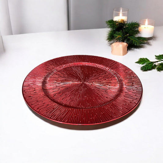 Plato Decorativo 30 Cm Rojo