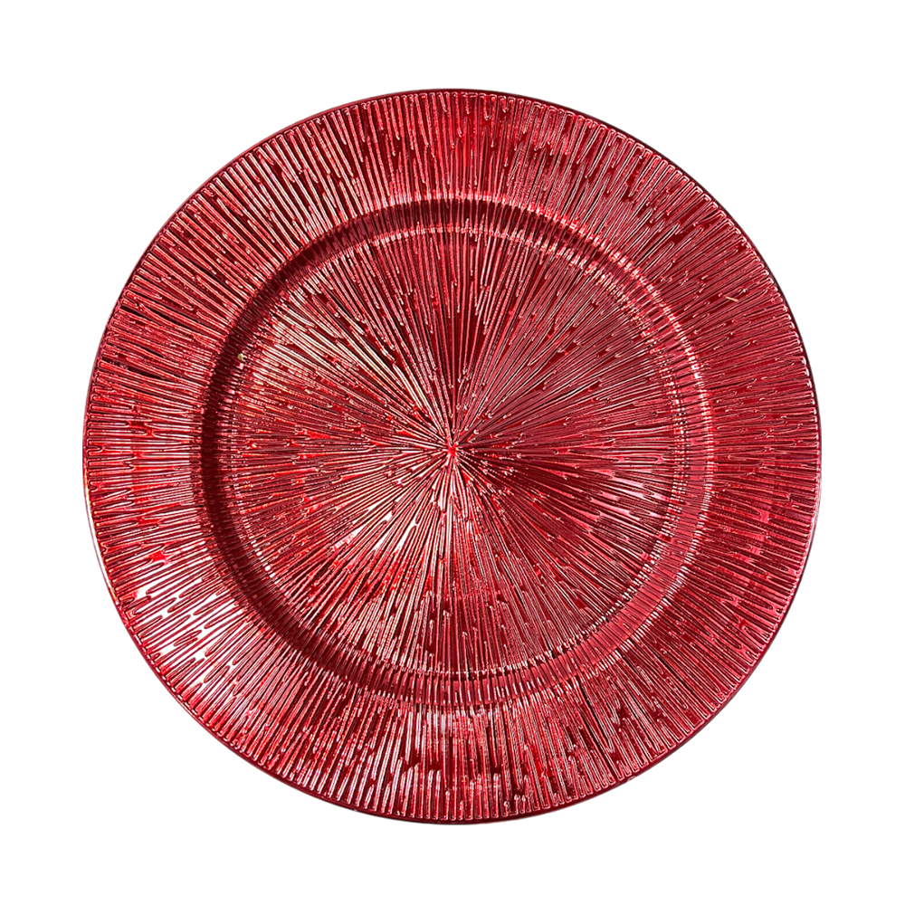 Plato Decorativo 30 Cm Rojo