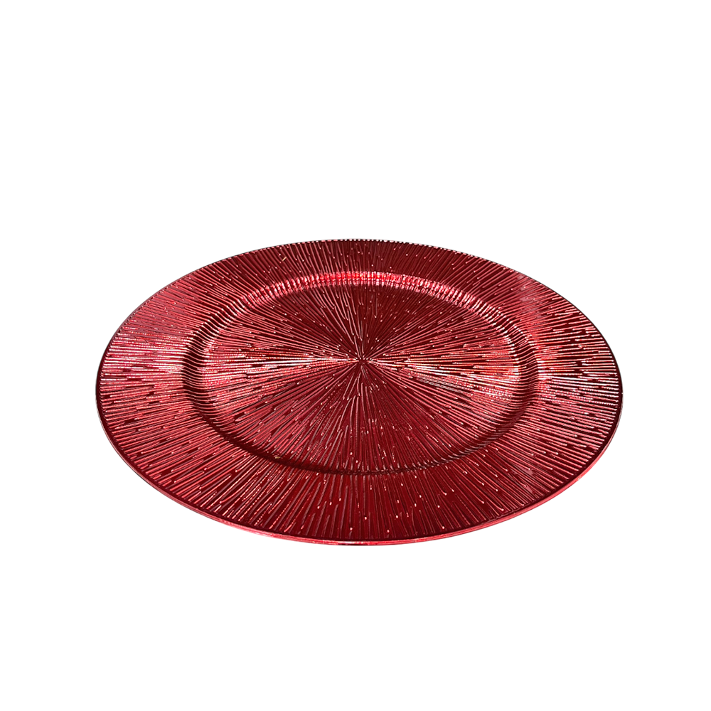 Plato Decorativo 30 Cm Rojo
