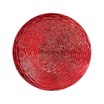 Plato Redondo Decorativo 30 Cm Rojo