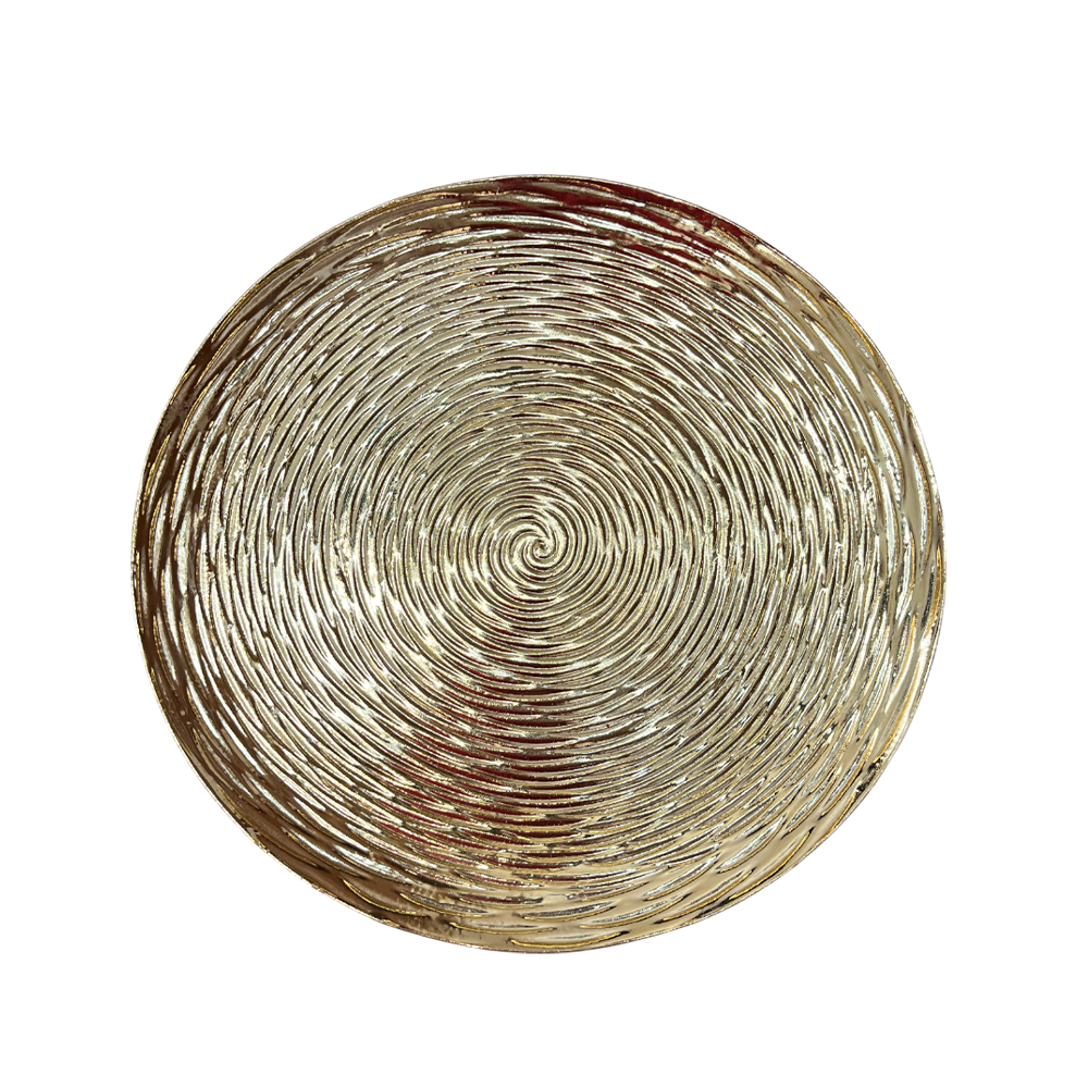 Plato Redondo Decorativo 30 Cm Dorado