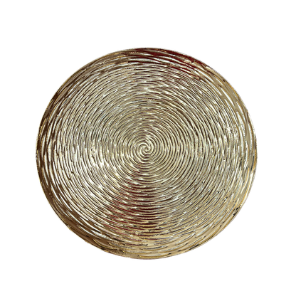 Plato Redondo Decorativo 30 Cm Dorado